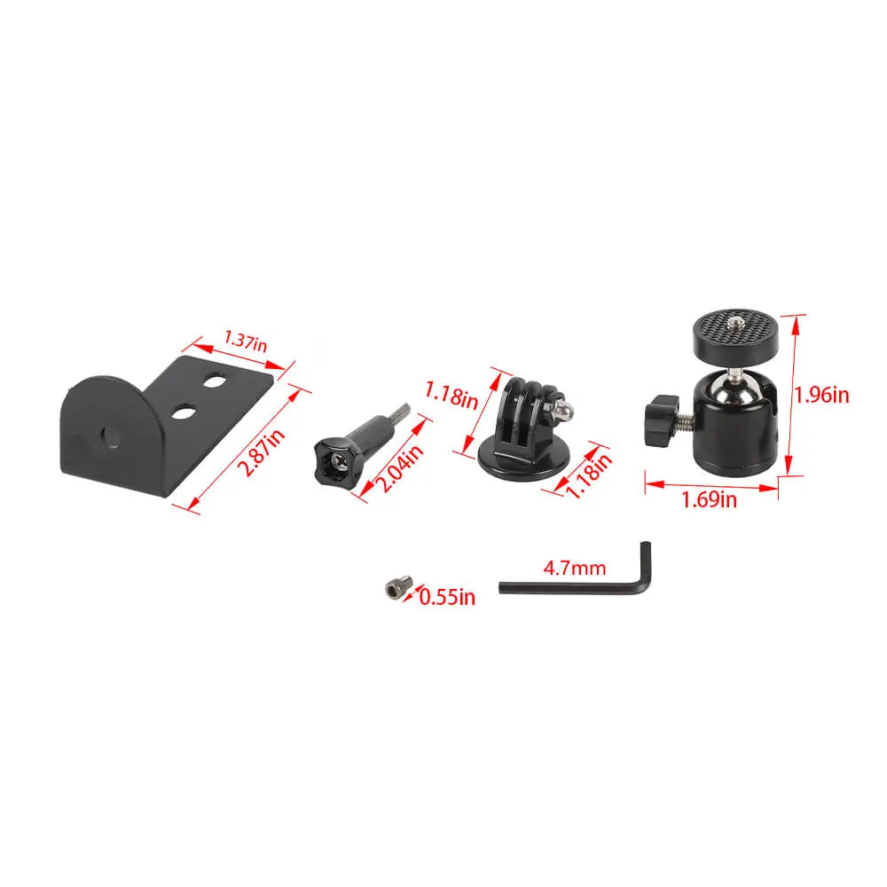 For 2018+ Jeep Wrangler JL JLU & Gladiator JT Engine Hood Action Camera Mount Bracket