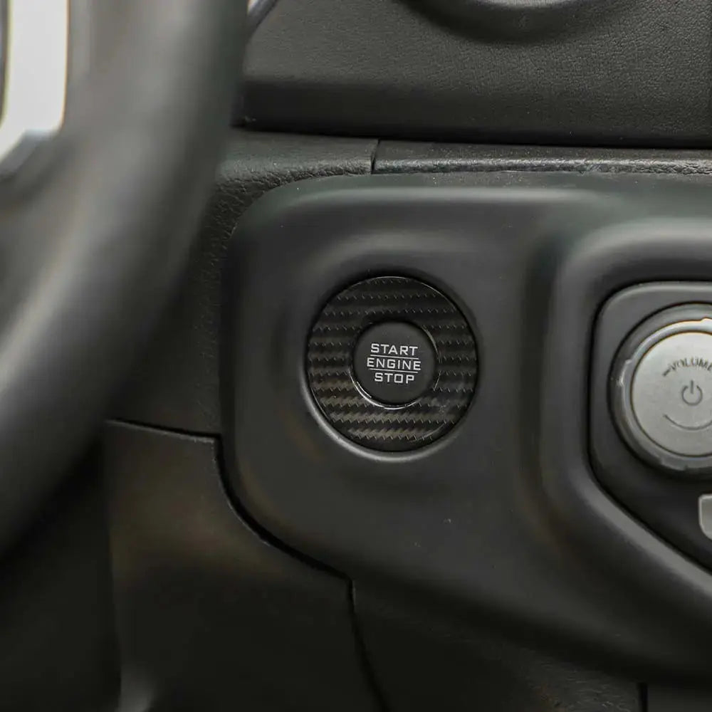 For 2018+ Jeep Wrangler JL, JLU & Gladiator JT Engine Start Button Trim Cover – Ignition Badge Accent Ring