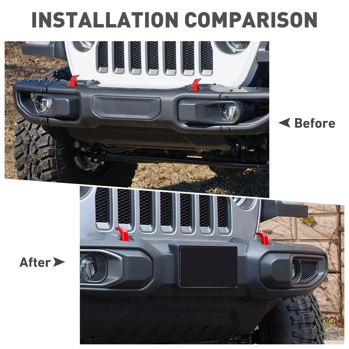 For 2018+ Jeep Wrangler JL JLU & Gladiator JT Front License Plate Mounting Bracket