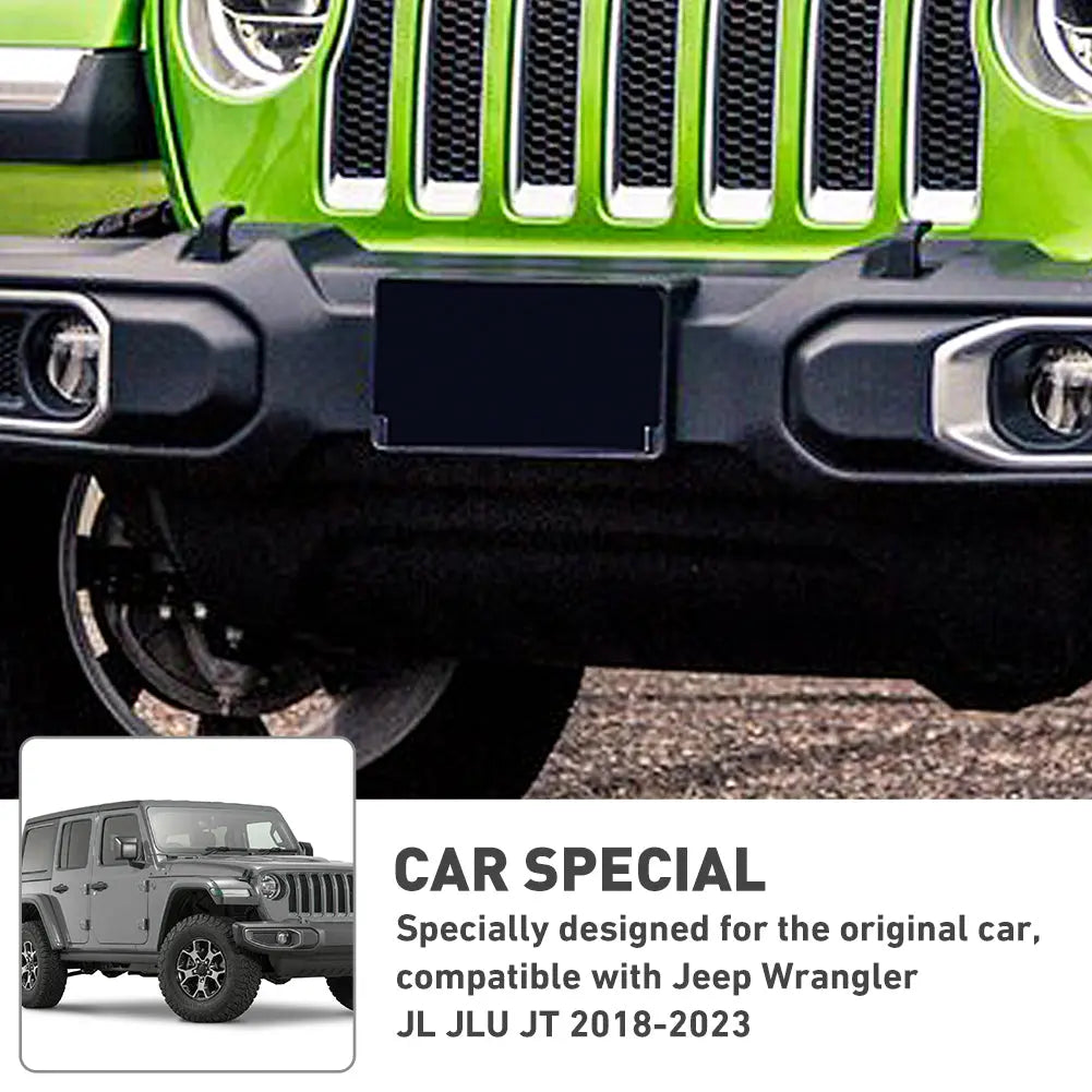 For 2018+ Jeep Wrangler JL JLU & Gladiator JT Front License Plate Mounting Bracket
