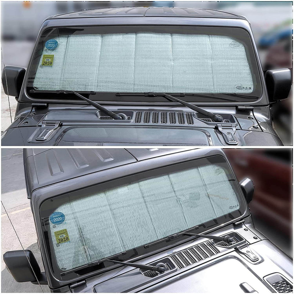 For 2018+ Jeep Wrangler JL JLU & Gladiator JT Front Window Windshield Shade Visor