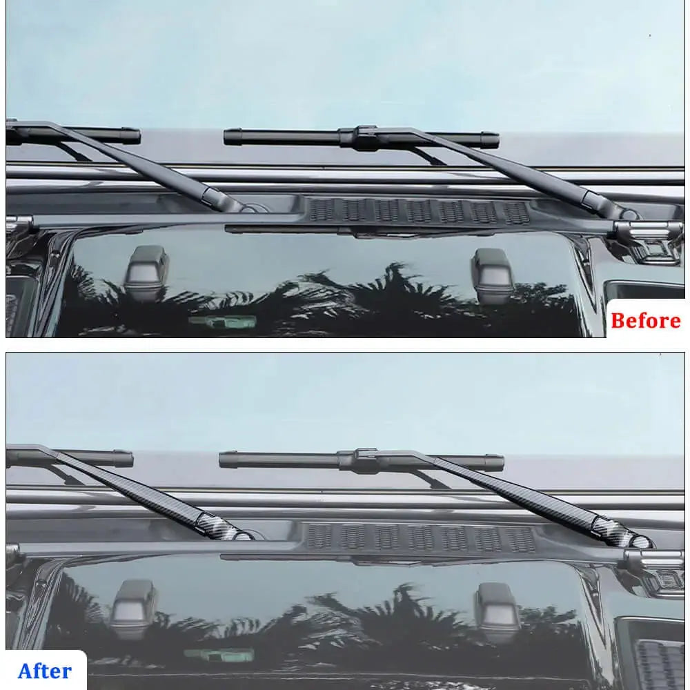 For 2018-2025 Jeep Wrangler JL JLU & Gladiator JT Front Windshield Rain Wiper Arm Cover Trim (2 pcs)