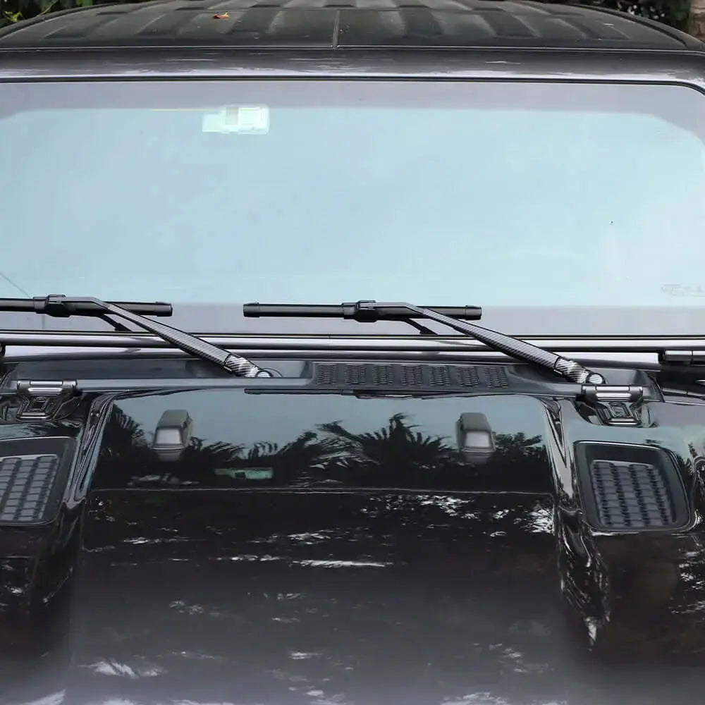 For 2018-2025 Jeep Wrangler JL JLU & Gladiator JT Front Windshield Rain Wiper Arm Cover Trim (2 pcs)