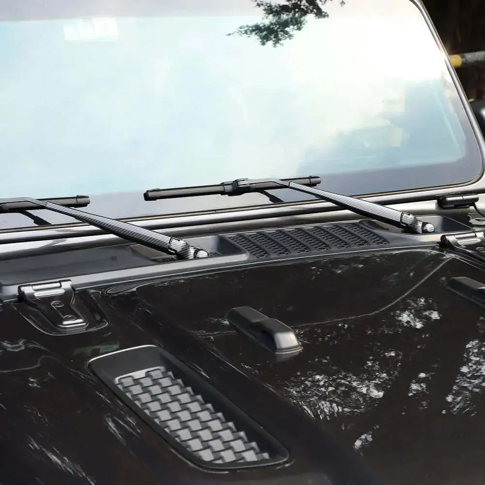 For 2018-2025 Jeep Wrangler JL JLU & Gladiator JT Front Windshield Rain Wiper Arm Cover Trim (2 pcs)