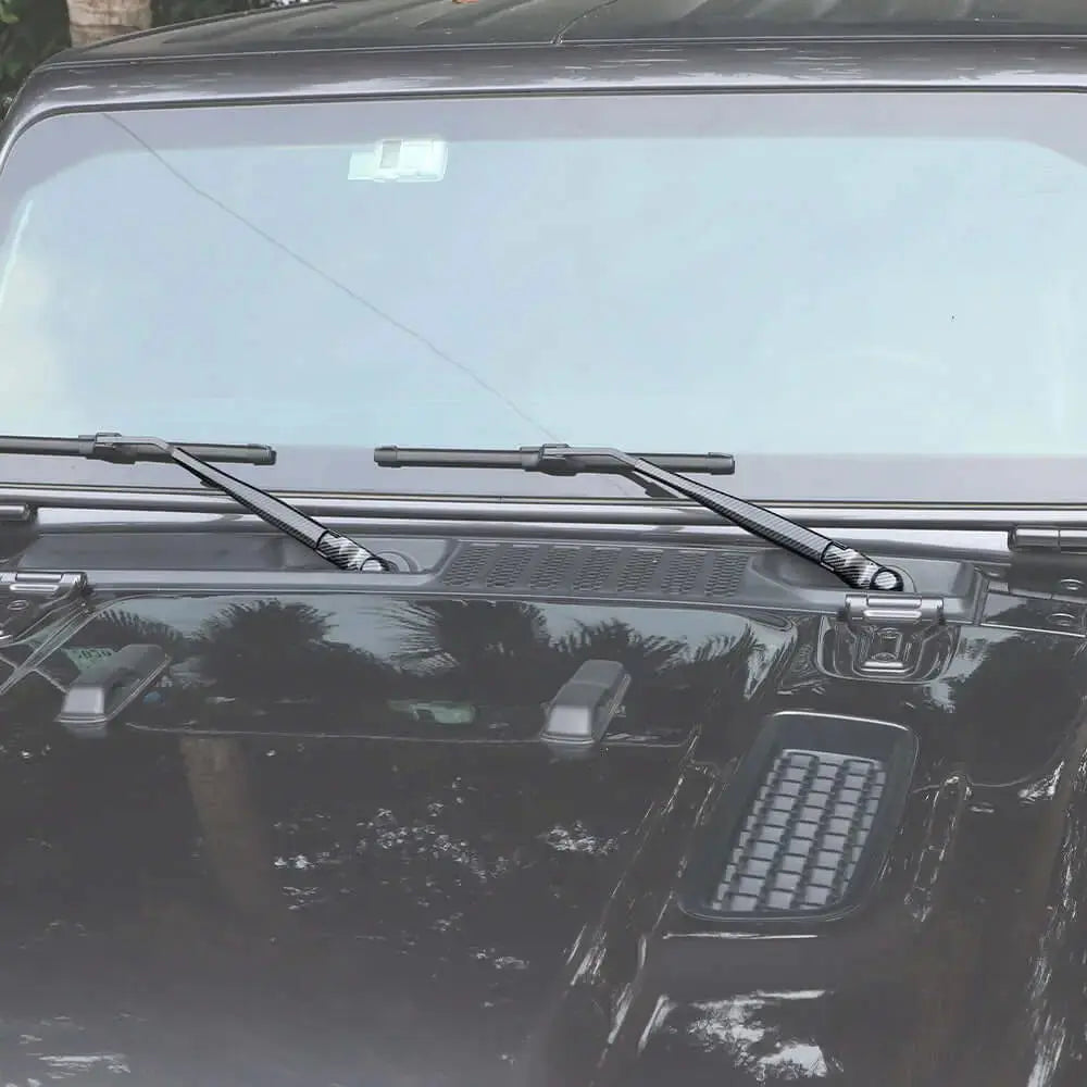 For 2018-2025 Jeep Wrangler JL JLU & Gladiator JT Front Windshield Rain Wiper Arm Cover Trim (2 pcs)