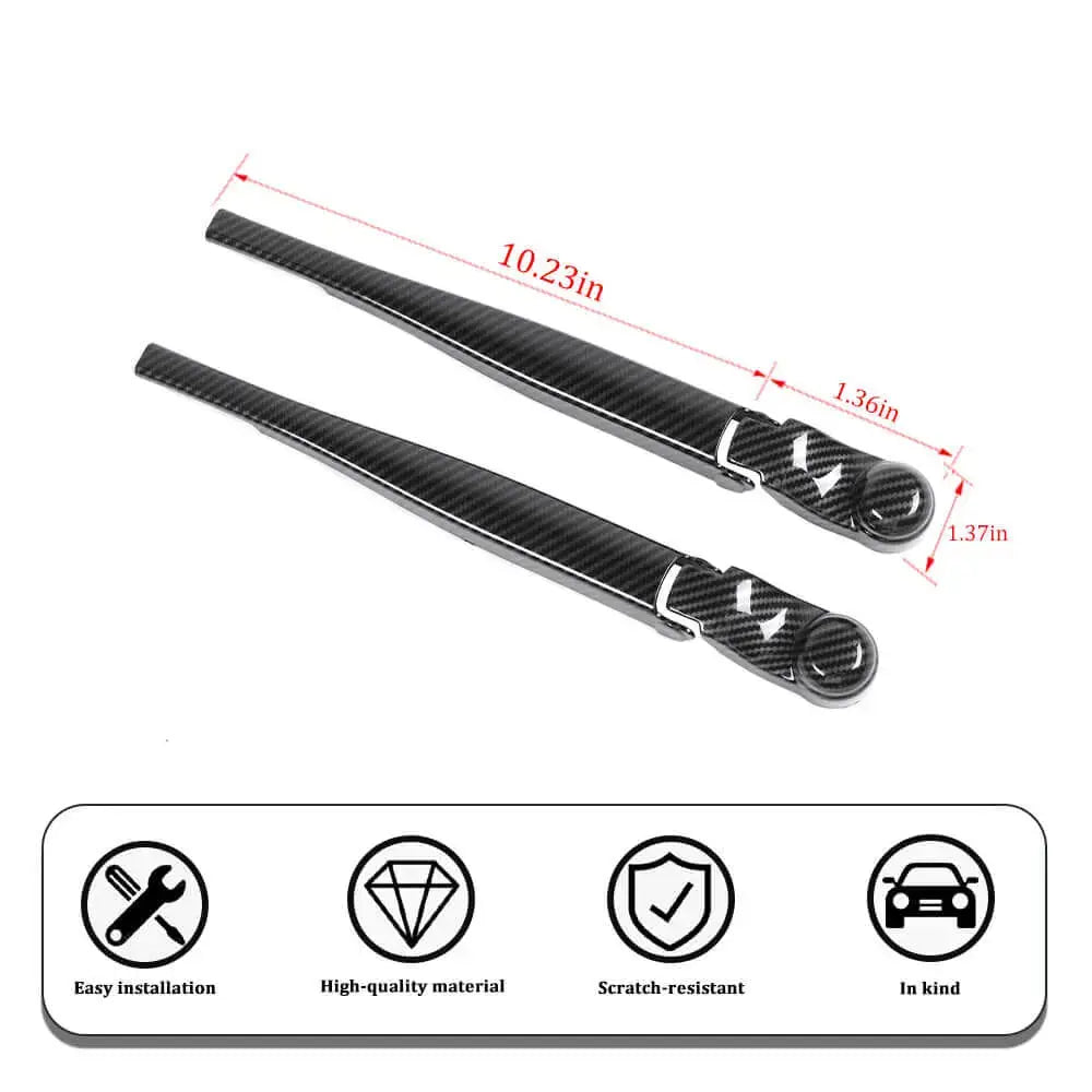 For 2018-2025 Jeep Wrangler JL JLU & Gladiator JT Front Windshield Rain Wiper Arm Cover Trim (2 pcs)