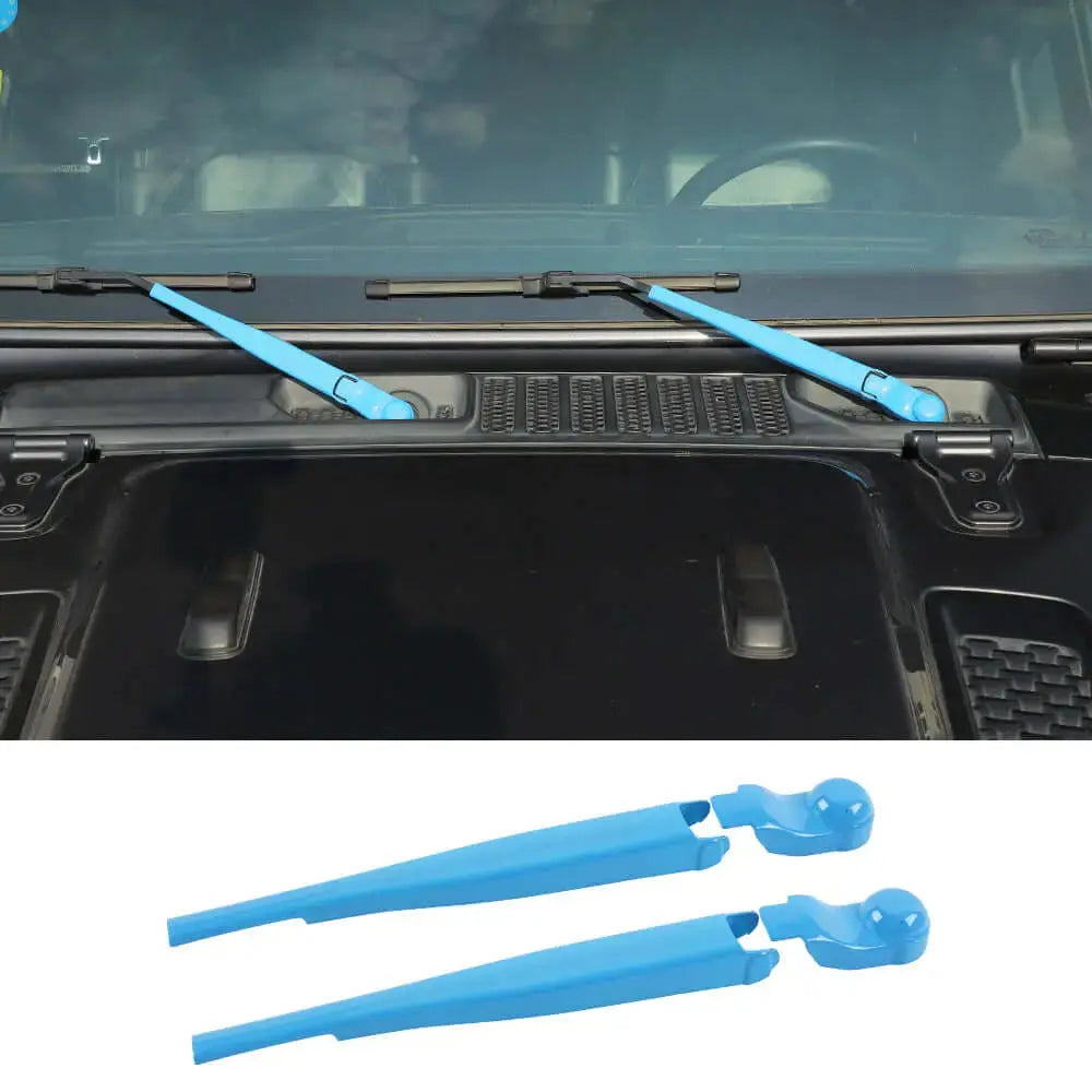 For 2018-2025 Jeep Wrangler JL JLU & Gladiator JT Front Windshield Rain Wiper Arm Cover Trim (2 pcs)