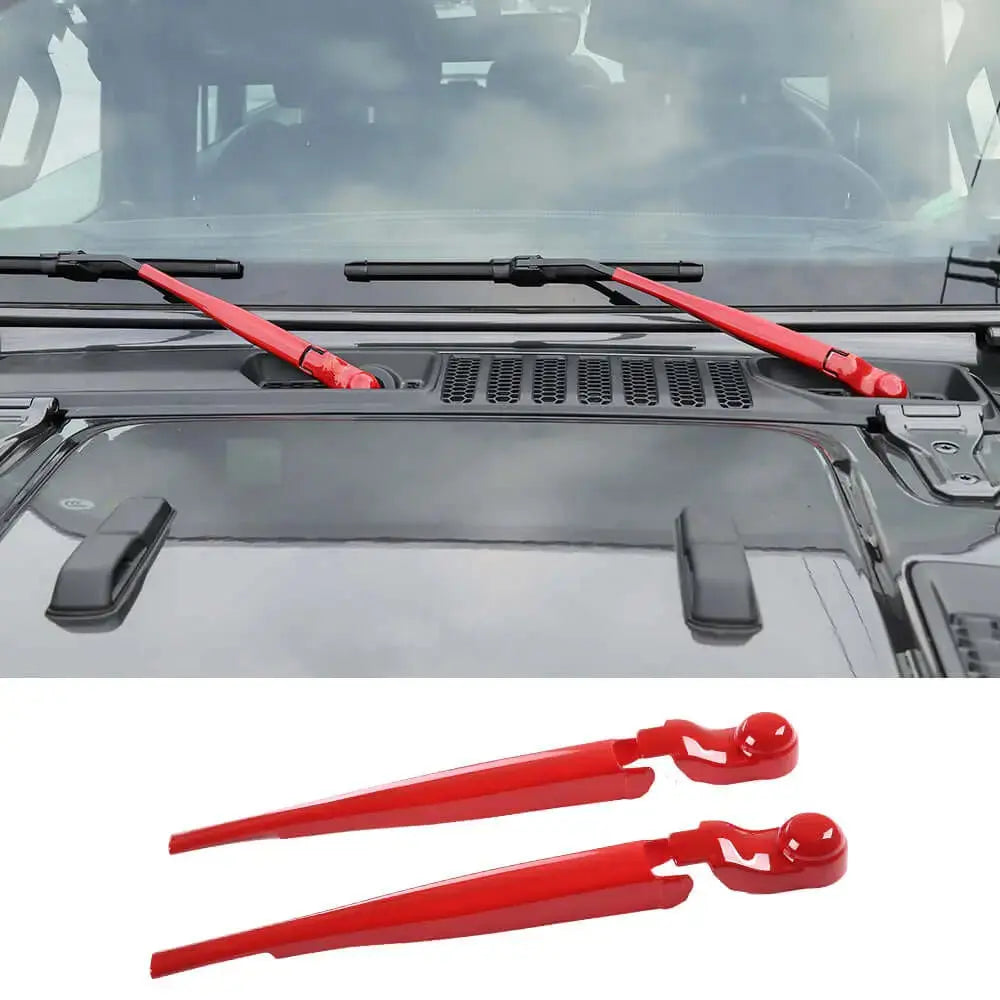 For 2018-2025 Jeep Wrangler JL JLU & Gladiator JT Front Windshield Rain Wiper Arm Cover Trim (2 pcs)