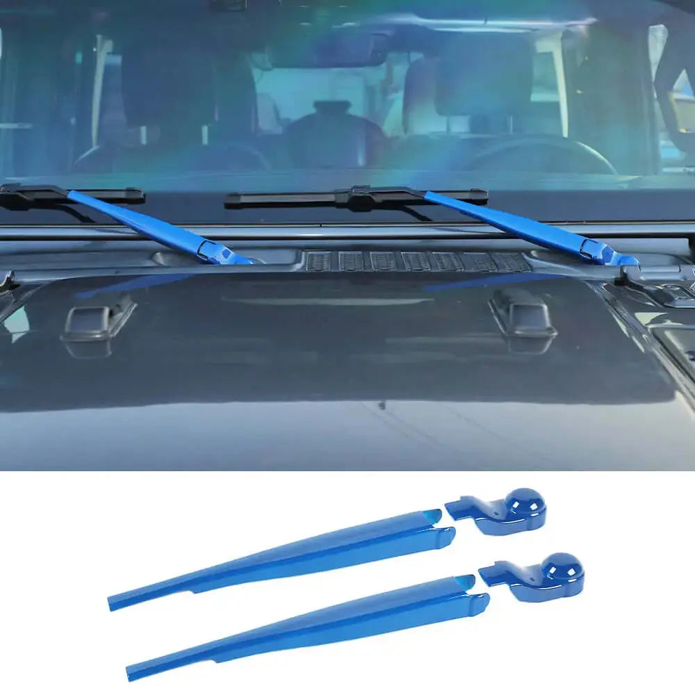 For 2018-2025 Jeep Wrangler JL JLU & Gladiator JT Front Windshield Rain Wiper Arm Cover Trim (2 pcs)