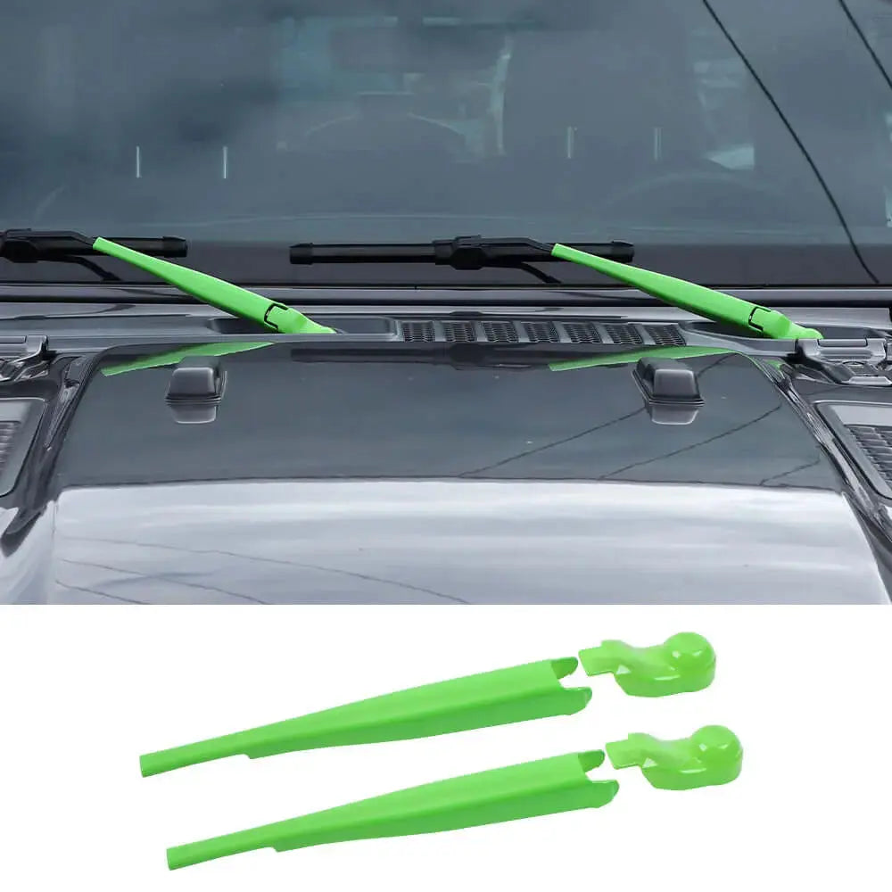 For 2018-2025 Jeep Wrangler JL JLU & Gladiator JT Front Windshield Rain Wiper Arm Cover Trim (2 pcs)