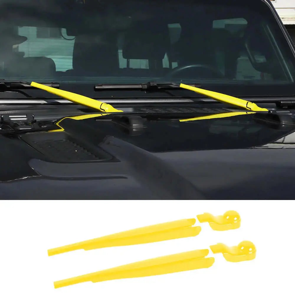 For 2018-2025 Jeep Wrangler JL JLU & Gladiator JT Front Windshield Rain Wiper Arm Cover Trim (2 pcs)