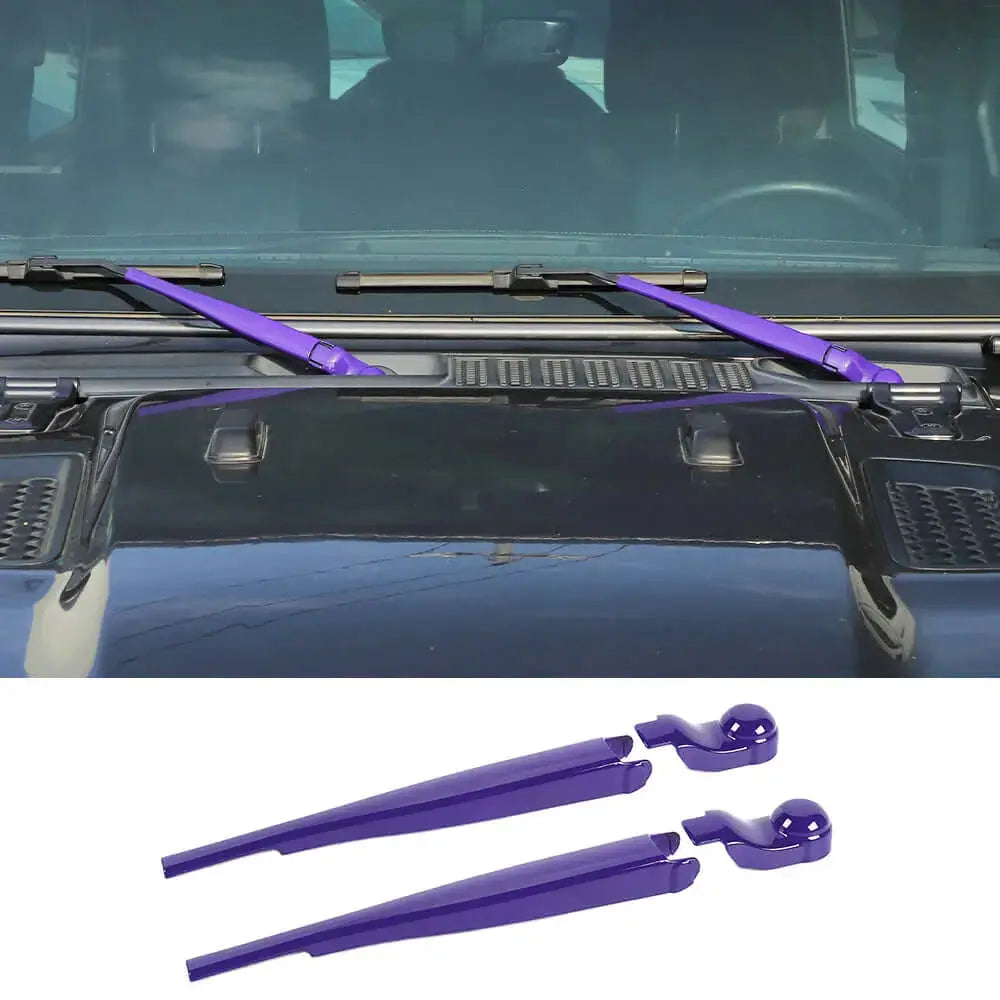 For 2018-2025 Jeep Wrangler JL JLU & Gladiator JT Front Windshield Rain Wiper Arm Cover Trim (2 pcs)