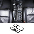 For 2018+ Jeep Wrangler JL JLU & Gladiator JT Gear Shift Center Console Panel Trim Cover Black Carbon Fiber