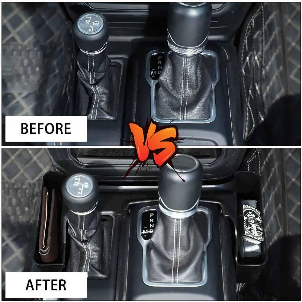 For 2018+ Jeep Wrangler JL JLU & Gladiator JT Gear Shift Storage Box Center Console Tray Organizer