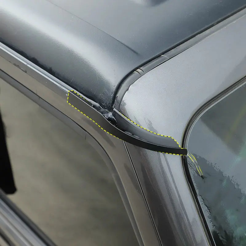 For 2018+ Jeep Wrangler JL JLU & Gladiator JT Hardtop Rain Diverter Extension Drip Rail Rain Gutter