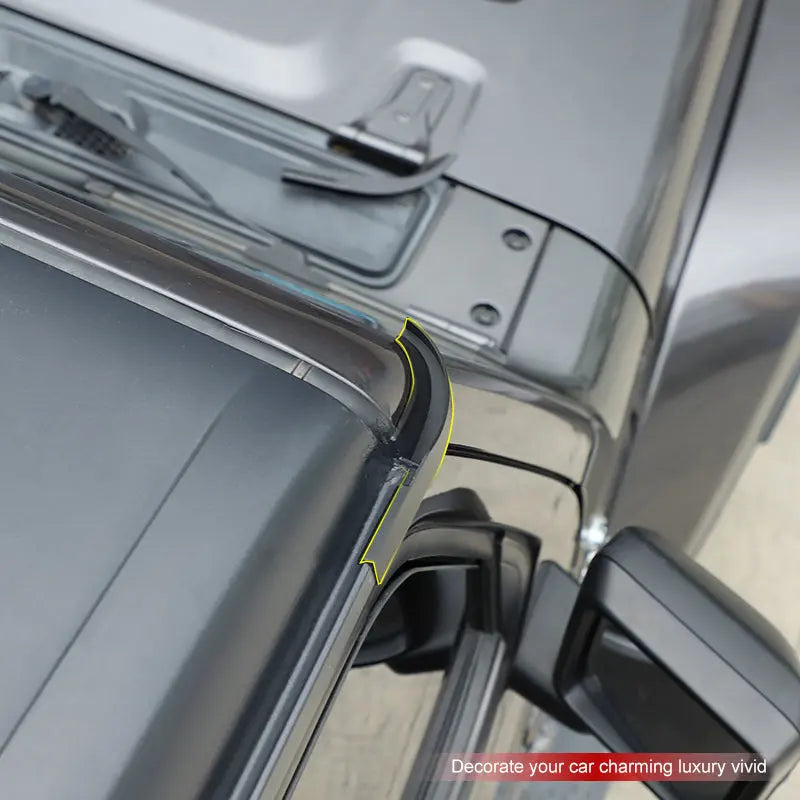 For 2018+ Jeep Wrangler JL JLU & Gladiator JT Hardtop Rain Diverter Extension Drip Rail Rain Gutter