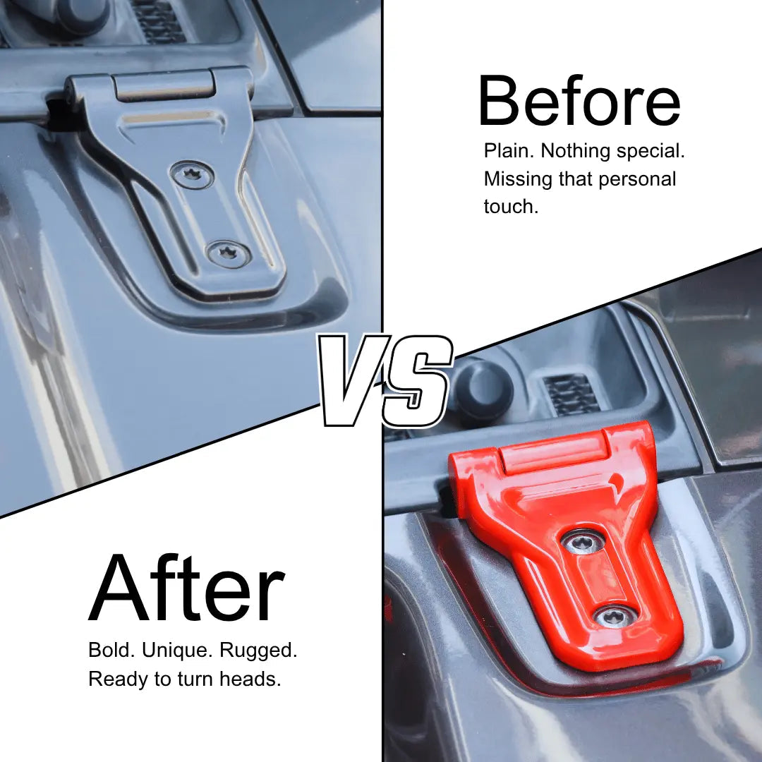 For 2018+ Jeep Wrangler JL JLU & Gladiator JT Hood Hinge Cover Trim Style-A