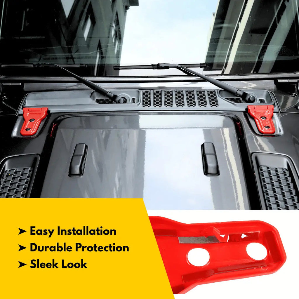 For 2018+ Jeep Wrangler JL JLU & Gladiator JT Hood Hinge Cover Trim Style-A