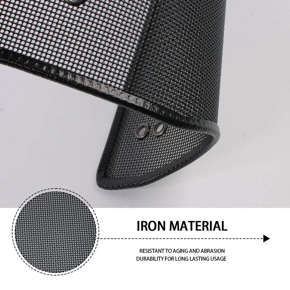 For 2018+ Jeep Wrangler JL JLU & Gladiator JT Iron Front Grille Insect Nets Mesh Cover