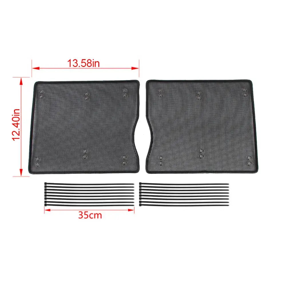 For 2018+ Jeep Wrangler JL JLU & Gladiator JT Iron Front Grille Insect Nets Mesh Cover