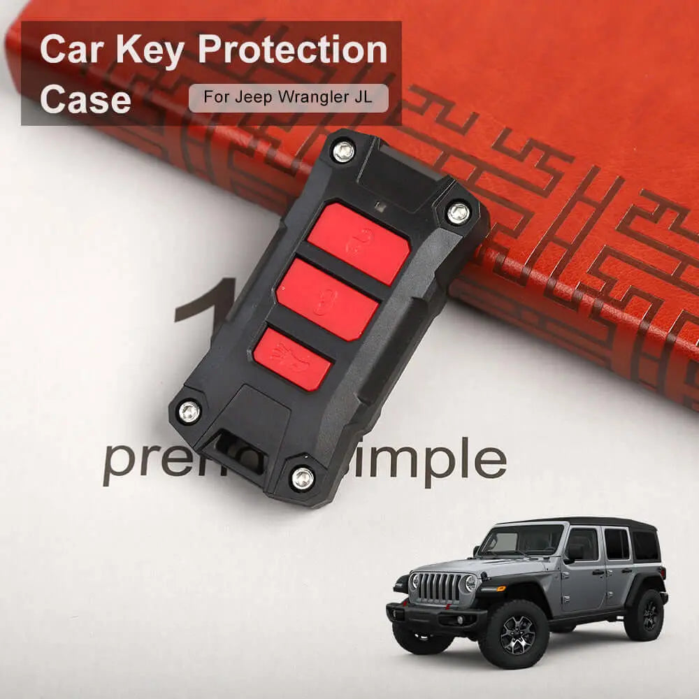 For 2018+ Jeep Wrangler JL JLU & Gladiator JT Key Fob Cover Case Skin Trim ABS
