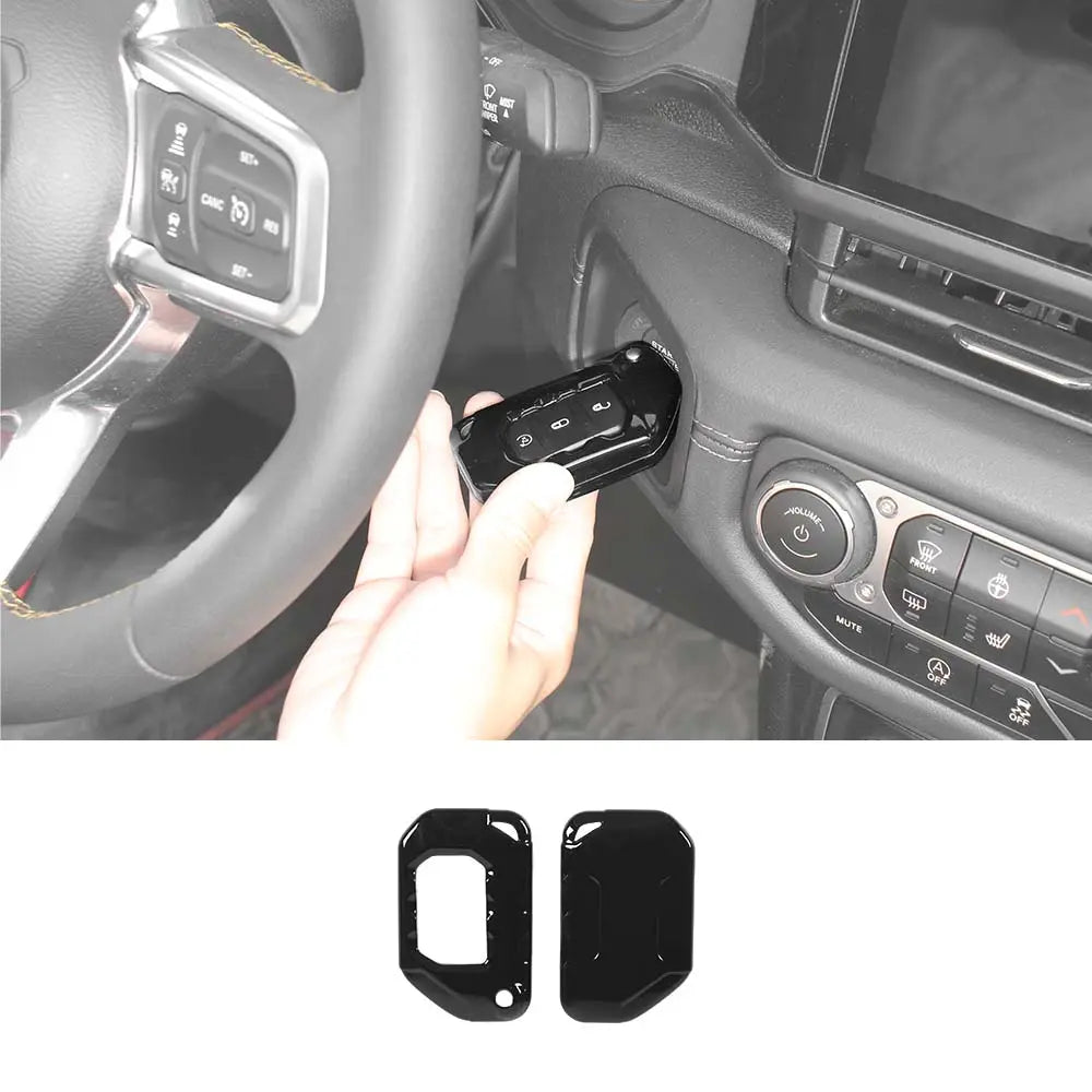 For 2018+ Jeep Wrangler JL JLU & Gladiator JT Key Fob Cover Skin Case Protection Key Replacement