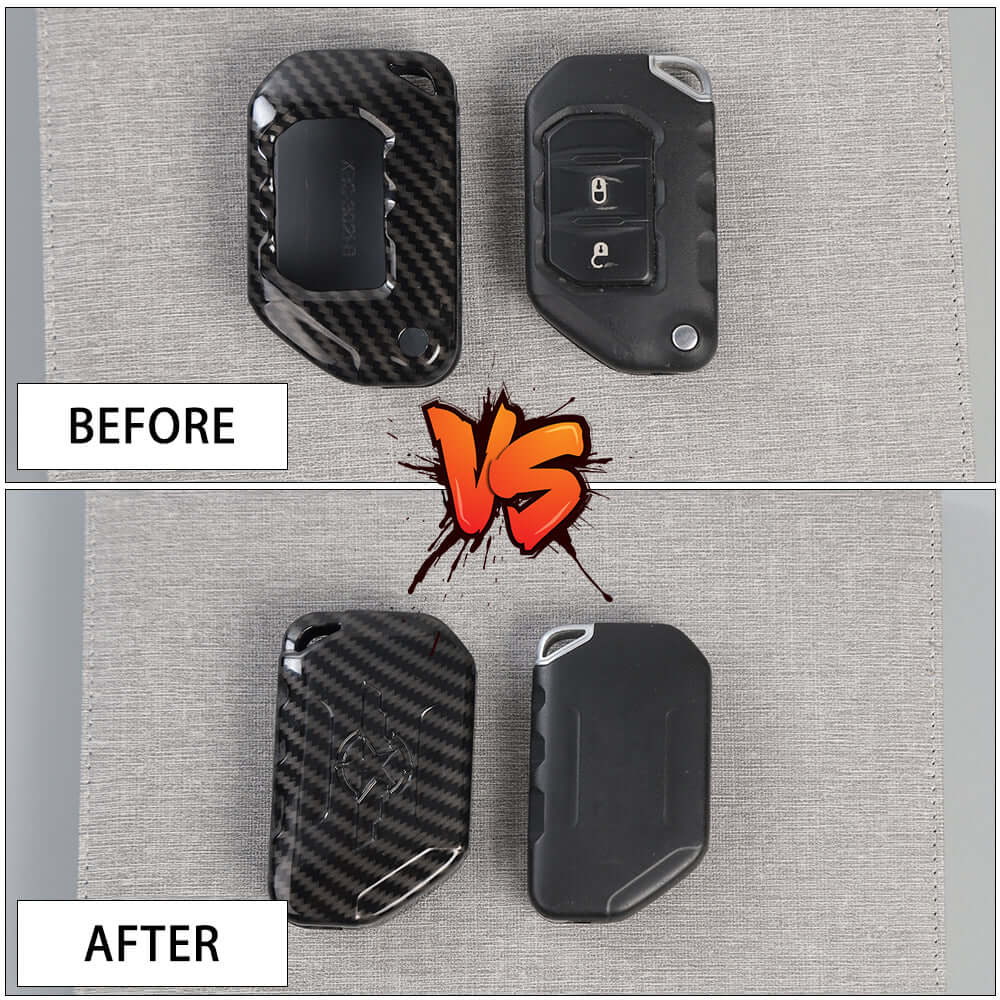 For 2018+ Jeep Wrangler JL JLU & Gladiator JT Key Fob Cover Skin Case Protection Key Replacement