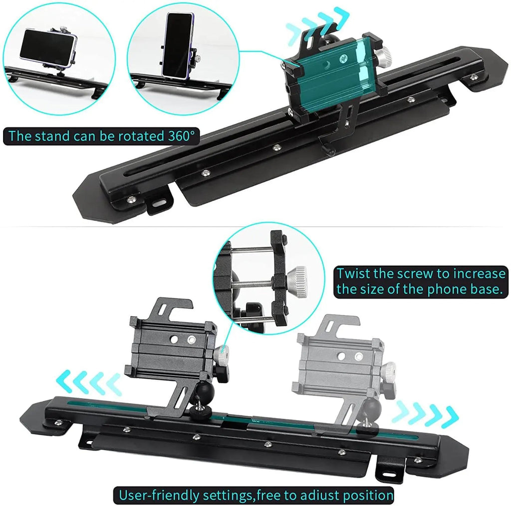 For 2018+ Jeep Wrangler JL JLU & Gladiator JT Metal Dash Phone Holder, Dashboard Phone Mount