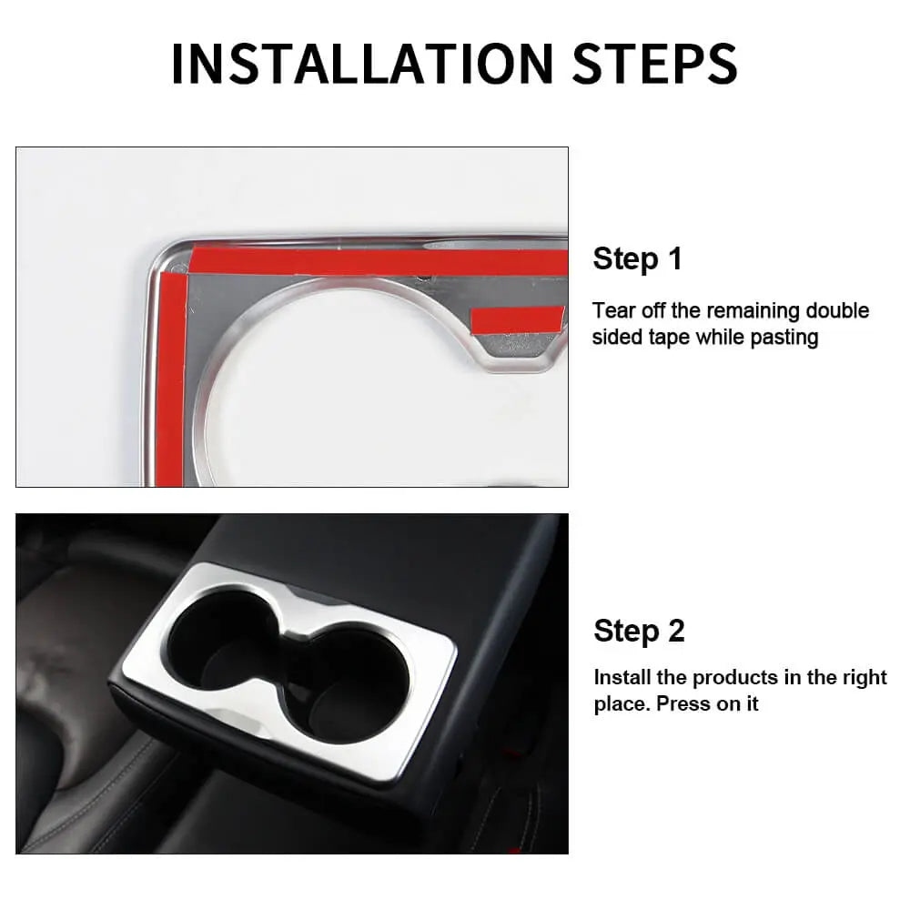 For 2018+ Jeep Wrangler JL JLU & Gladiator JT Rear Armrest Water Cup Holder Panel Cover Trim