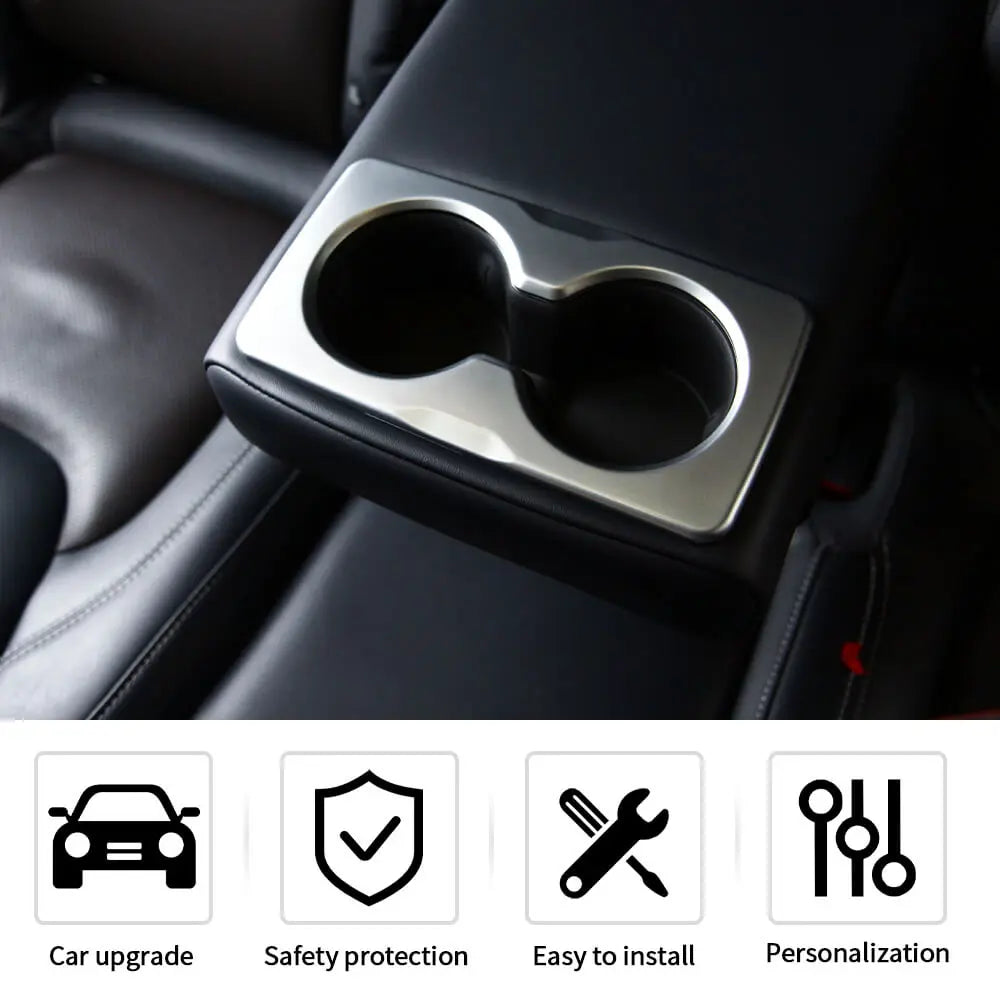 For 2018+ Jeep Wrangler JL JLU & Gladiator JT Rear Armrest Water Cup Holder Panel Cover Trim