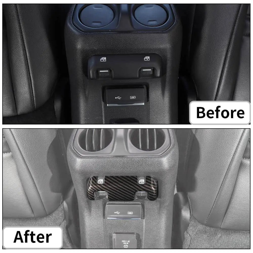 For 2018+ Jeep Wrangler JL JLU & Gladiator JT Rear Window Lift Switch Panel Cover Trim