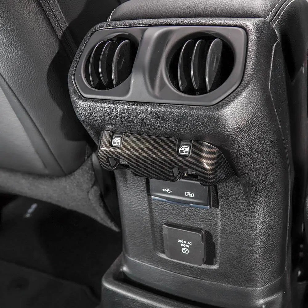 For 2018+ Jeep Wrangler JL JLU & Gladiator JT Rear Window Lift Switch Panel Cover Trim
