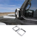 For 2018+ Jeep Wrangler JL JLU & Gladiator JT Side Mirror Rain Visor Eyebrow Trim – With Turn Signals Only, 2PCS