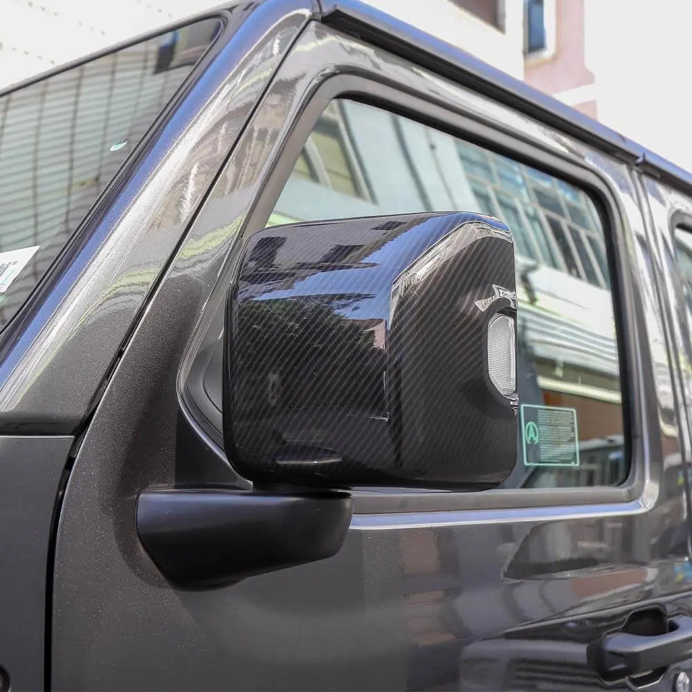 For 2018+ Jeep Wrangler JL JLU Gladiator JT Side Mirror Cover Trim – With Turn Signals Only, 2PCS