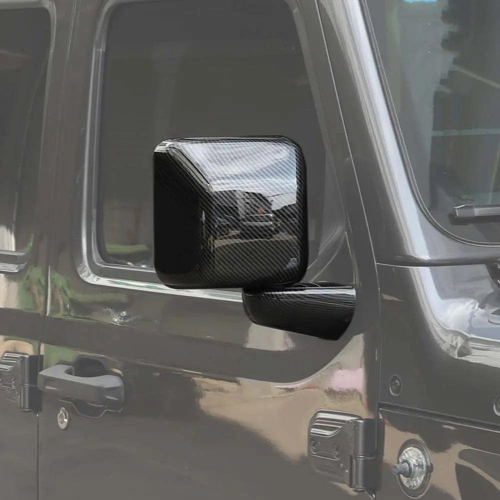 For 2018+ Jeep Wrangler JL JLU & Gladiator JT Side Mirror & Base Cover Trim – Without Turn Signals Only, 6PCS