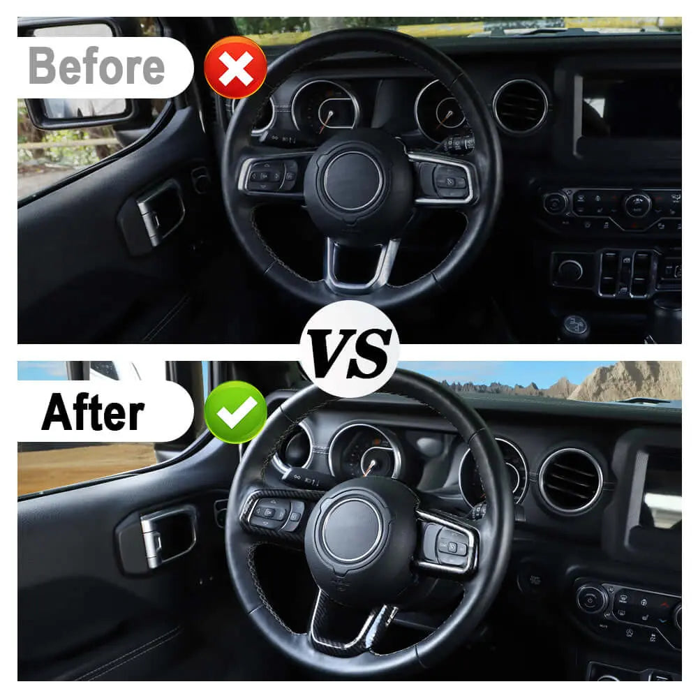 For 2018+ Jeep Wrangler JL JLU & Gladiator JT Steering Wheel Cover Trim