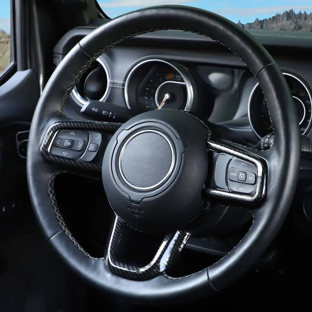 For 2018+ Jeep Wrangler JL JLU & Gladiator JT Steering Wheel Cover Trim
