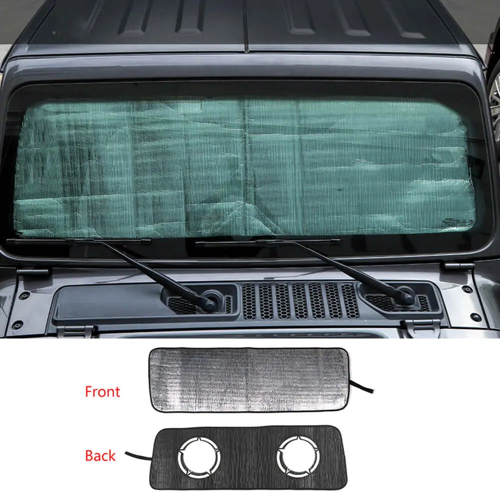 For 2018+ Jeep Wrangler JL JLU & Jeep Gladiator JT Windshield Sunshade Heat Shield Sun Visor Mat