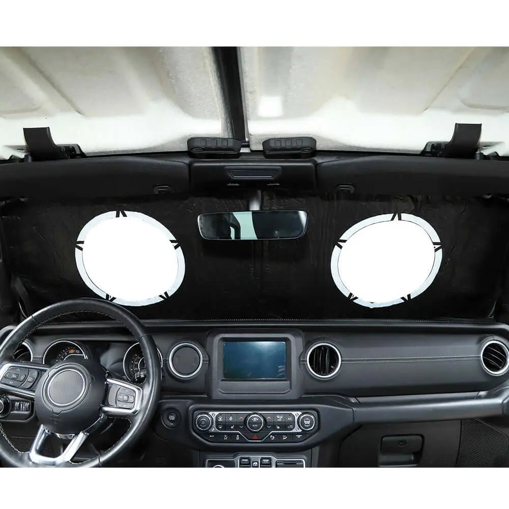For 2018+ Jeep Wrangler JL JLU & Jeep Gladiator JT Windshield Sunshade Heat Shield Sun Visor Mat