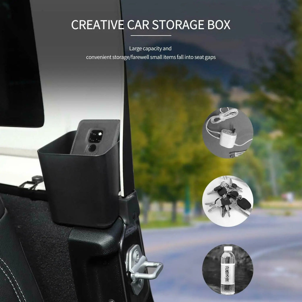 For 2018+ Jeep Wrangler JL JLU, Gladiator JT 2PCS Rear Seat Side Storage Tray Organizer Box