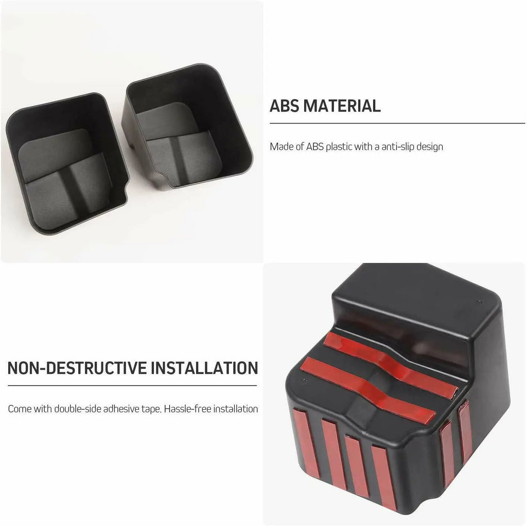 For 2018+ Jeep Wrangler JL JLU, Gladiator JT 2PCS Rear Seat Side Storage Tray Organizer Box