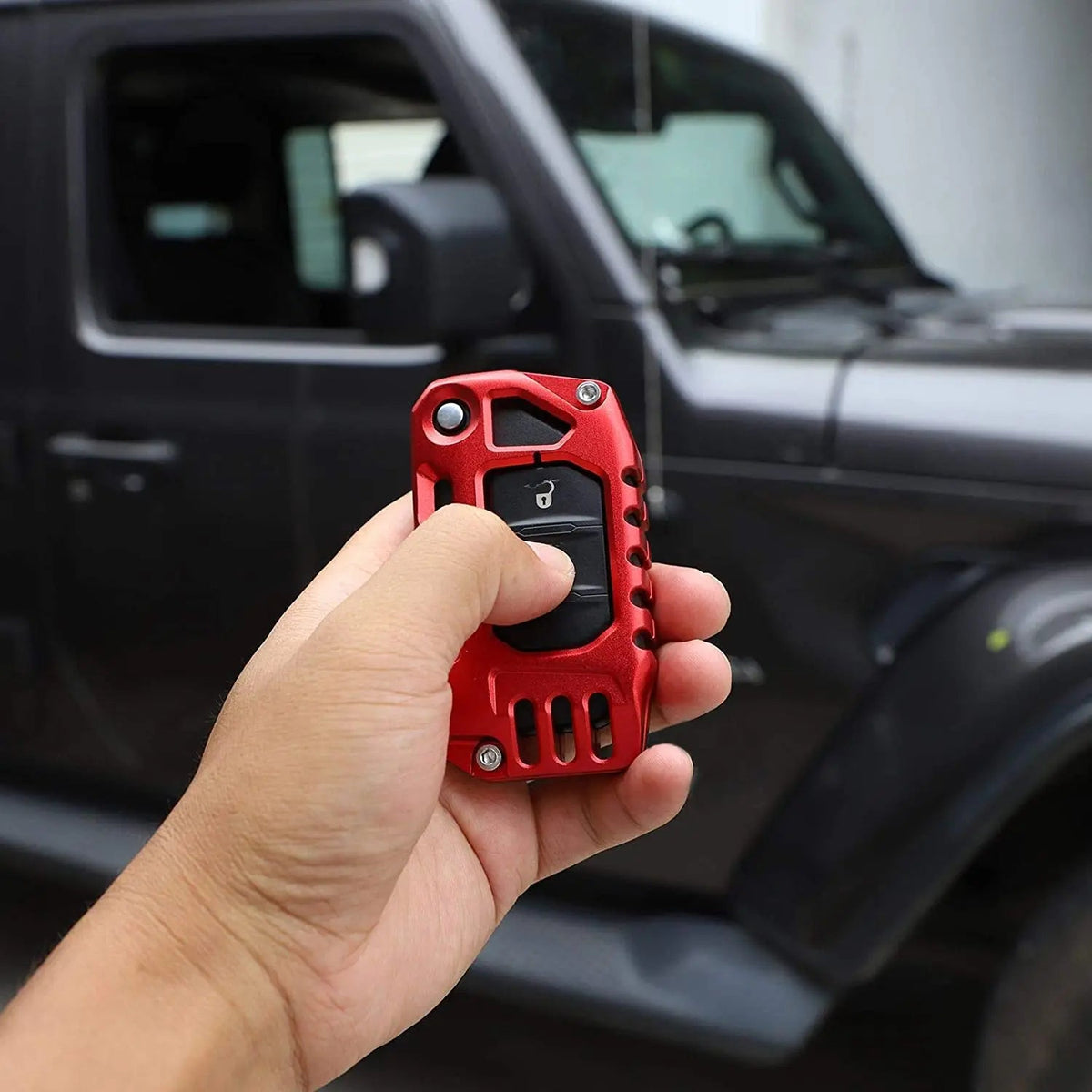 For 2018+ Jeep Wrangler JL JLU, Gladiator JT Aluminum Key Fob Cover Case