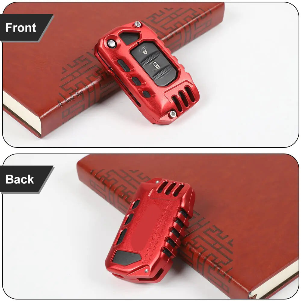 For 2018+ Jeep Wrangler JL JLU, Gladiator JT Aluminum Key Fob Cover Case