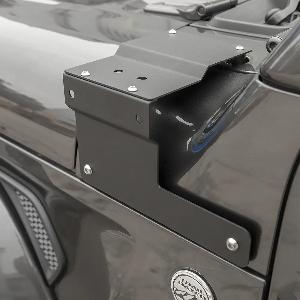 For 2018+ Jeep Wrangler JL JLU, Gladiator JT Car A-Pillar LED Light Mounting Bracket Black 2PCS