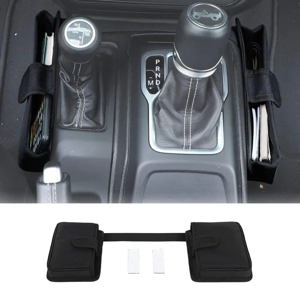 For 2018+ Jeep Wrangler JL JLU, Gladiator JT Center Console Gear Shift Storage Bag Organizer