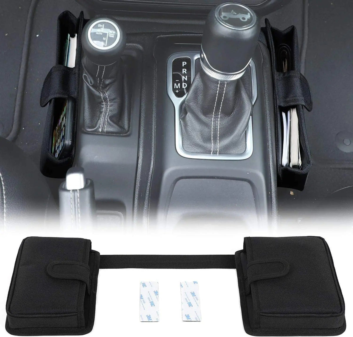 For 2018+ Jeep Wrangler JL JLU, Gladiator JT Center Console Gear Shift Storage Bag Organizer