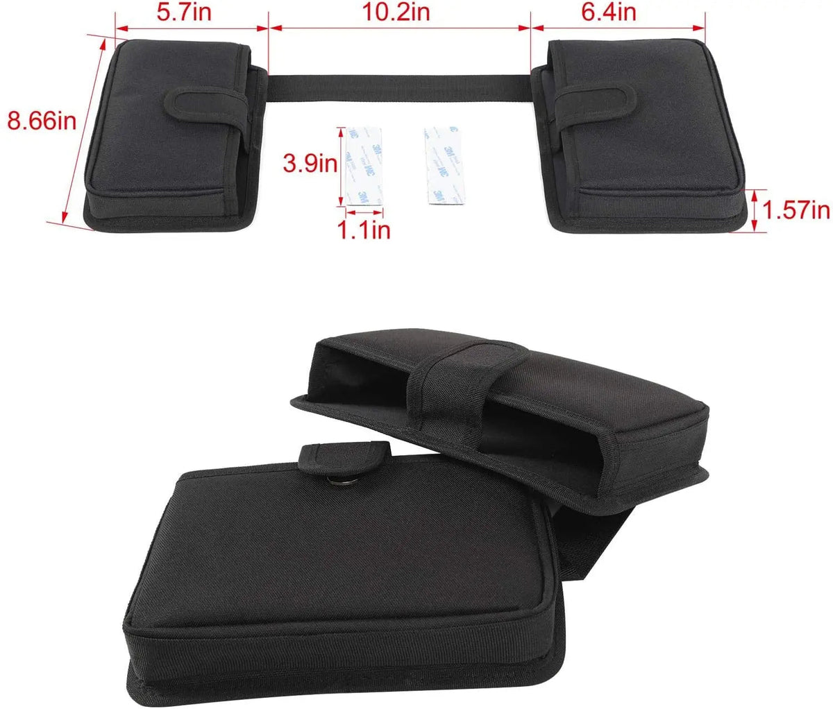 For 2018+ Jeep Wrangler JL JLU, Gladiator JT Center Console Gear Shift Storage Bag Organizer