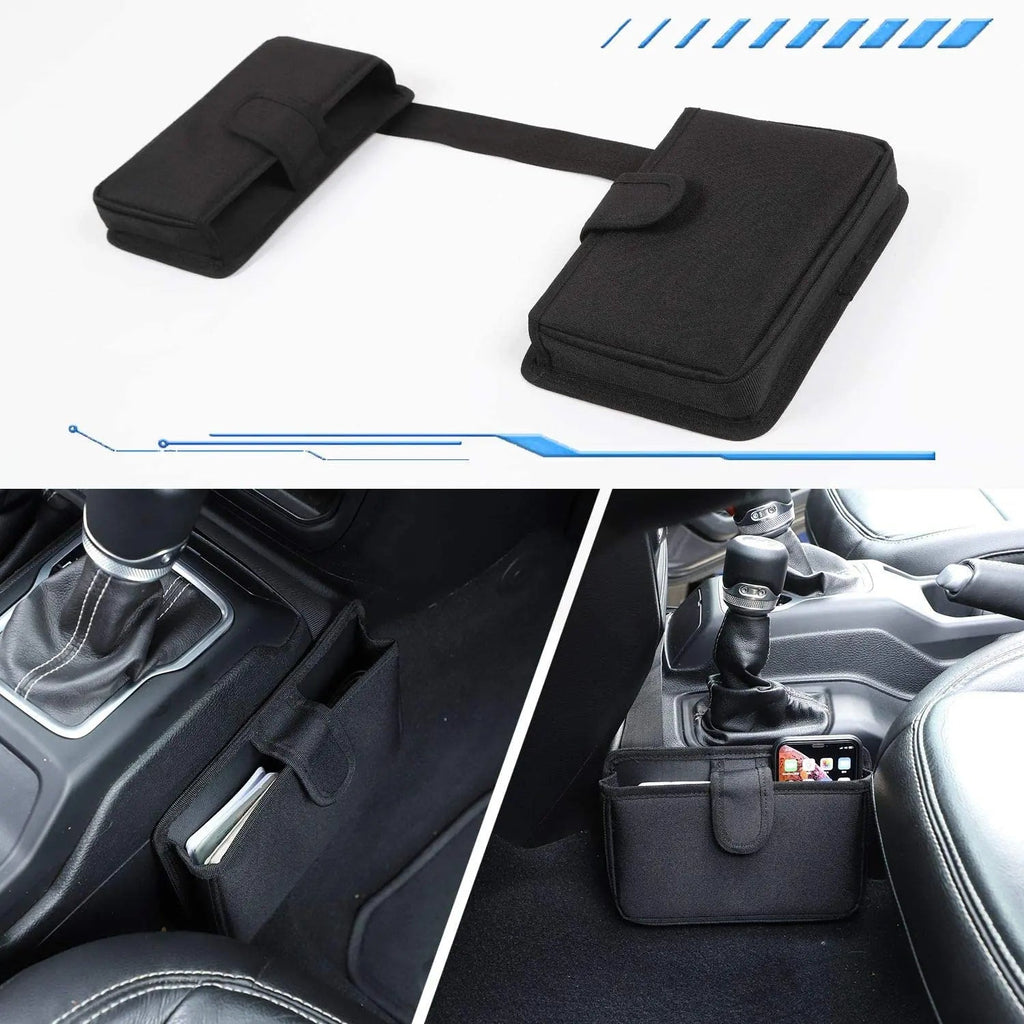 For 2018+ Jeep Wrangler JL JLU, Gladiator JT Center Console Gear Shift Storage Bag Organizer