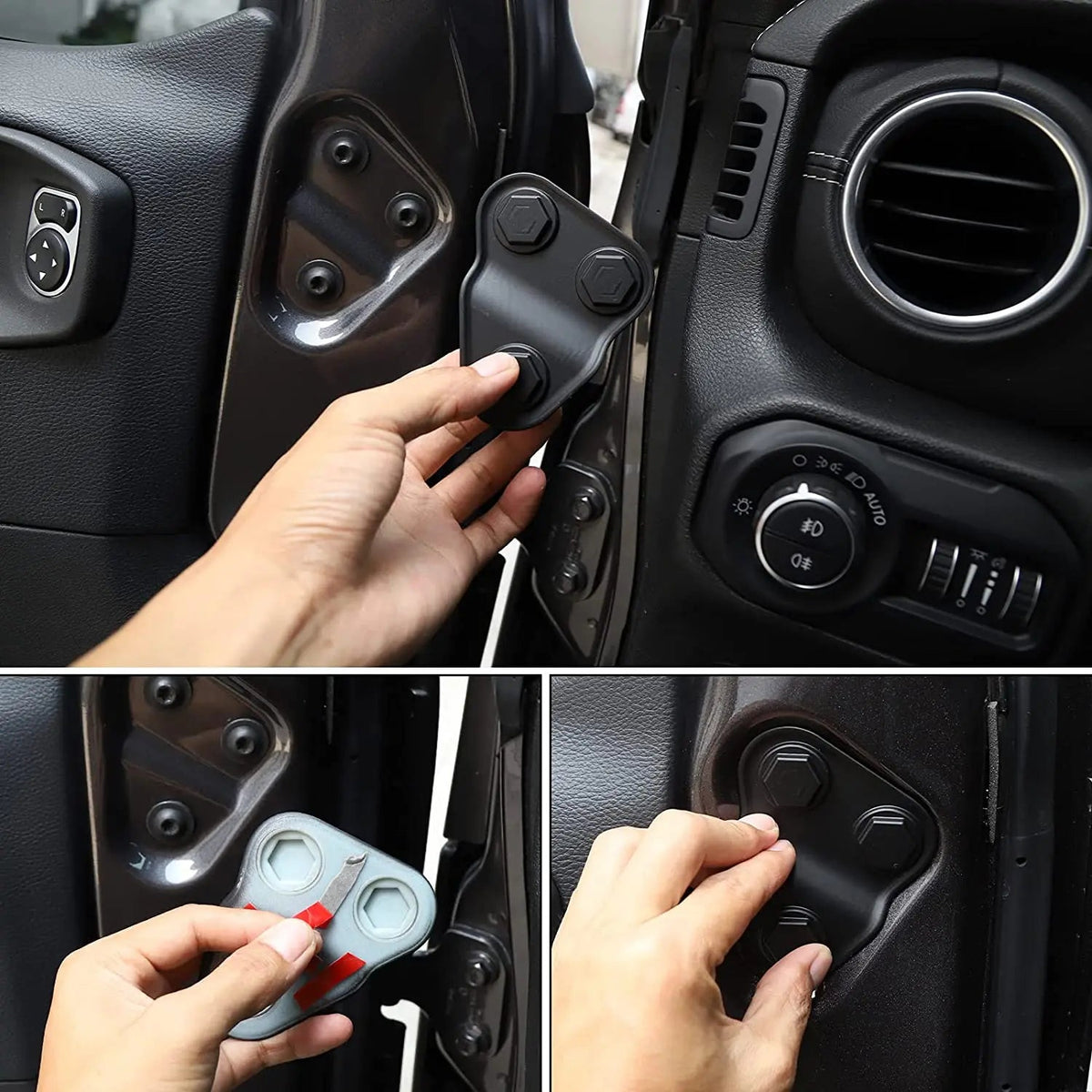 For 2018+ Jeep Wrangler JL JLU, Gladiator JT Door Lock Screw Cover Trim