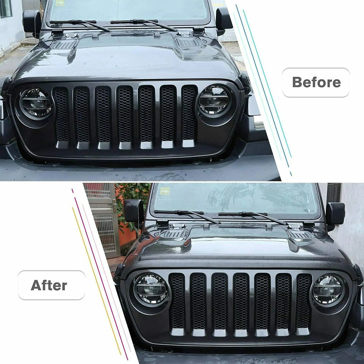For 2018+ Jeep Wrangler JL JLU, Gladiator JT Hood Sandstone Baffle Deflector Guard Shield Plate